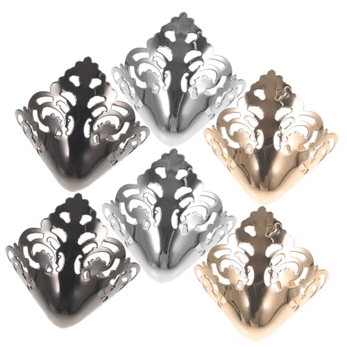 ORFOFE 3 Paare Metall High Heel Spitzenkappen Schuhspitzenschutz für Abgenutzte Absätze Langlebige Stilvolle Zehenschutzkappen in Gold Silber und Gunmetal für Damen High Heels von ORFOFE