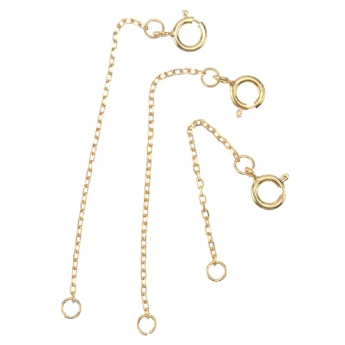 ORFOFE 3 STÜCKE Sterling Silber Verlängerungsketten DIY Schmuckzubehör für Damen Feine Verarbeitung Einfache Installation Verstellbare Halsketten Armbandverlängerung von ORFOFE