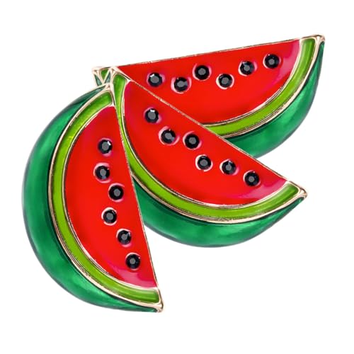 ORFOFE 3 Stück Mini Wassermelonen Anstecknadeln Cartoon Broschen für Damen Cardigan Clips und Sweater Clips Niedliche Kleidung Accessoires für Damen und Mädchen von ORFOFE