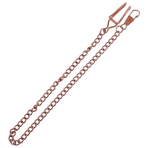 ORFOFE 3 Stück Taschenuhrketten aus Legierung Lange Retro Metallketten in Rotkupfer Praktische und Langlebige Anhängerketten für Taschenuhren Einfache Befestigung für Herren und von ORFOFE