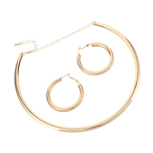 ORFOFE 3 Stück Teiliges Boho Schmuckset Damen Minimalistische Goldene Runde Creolen Eleganter Choker Halsreif Langlebig Stilvoll für Alltag Party Geburtstag und Festliche Anlässe von ORFOFE