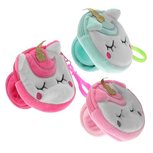 ORFOFE 3 Stück Teiliges Einhorn Slap Armband mit Münzfach Vielseitiges Kinderarmband und Geldbörse Einfach zu Tragen Robustes Handgelenkband für Mädchen Partygeschenk und Alltagsnutzung von ORFOFE