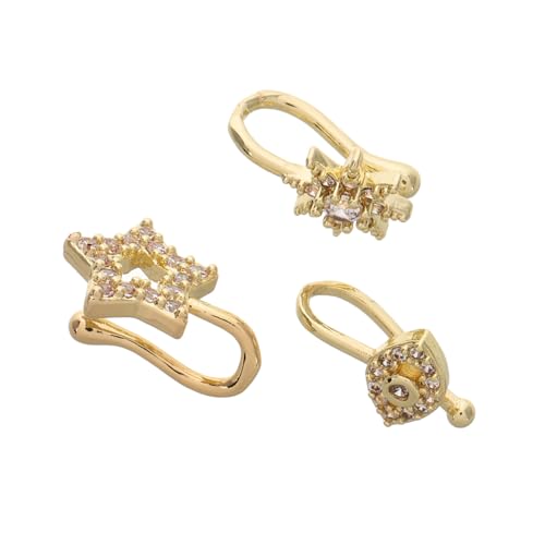 ORFOFE 3 Stück Teiliges Modische U förmige Nasenringe aus Kupfer mit Stern finster auge design Feine Politur Trendiger Körperschmuck für Frauen Vielseitig für Party und Alltag Geeignet von ORFOFE