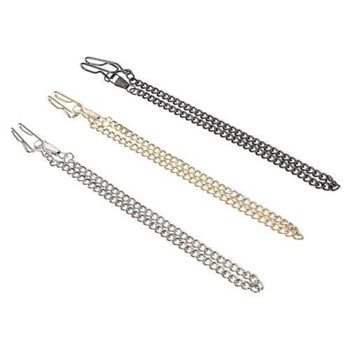 ORFOFE 3 Stück Teiliges Taschenuhrketten aus Metall für Herren Dekorative Hosenkette Langlebige Uhrkette mit Haken Vintage Stil Geeignet als Herrenaccessoire für Jeans und Westen von ORFOFE