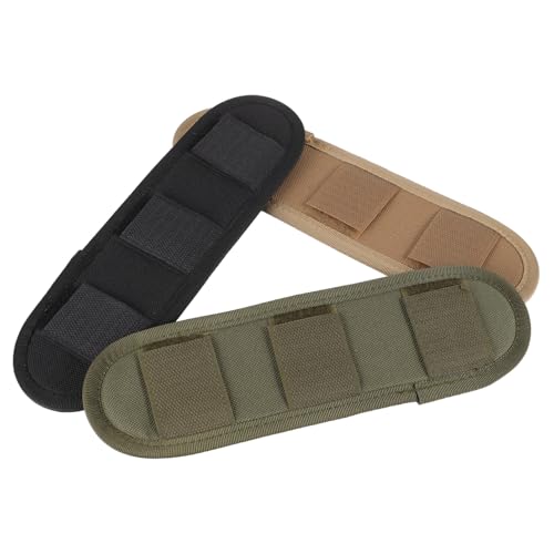 ORFOFE 3 Stück Teiliges Verstellbare Schulterpolster für Taschen aus Atmungsaktivem Polyester Abnehmbar Druckreduzierend Kompatibel mit Rucksack Gitarrengurten in Schwarz Khaki von ORFOFE