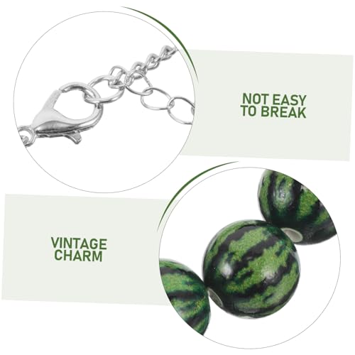 ORFOFE 3 Stück Wassermelonenarmbandkette Wassermelonen-armbänder Sommerarmband Tropisches Armband Zubehör Für Die Sommergeburtstagsfeier Obst Armband Wassermelonenperlen Grün Plastik von ORFOFE