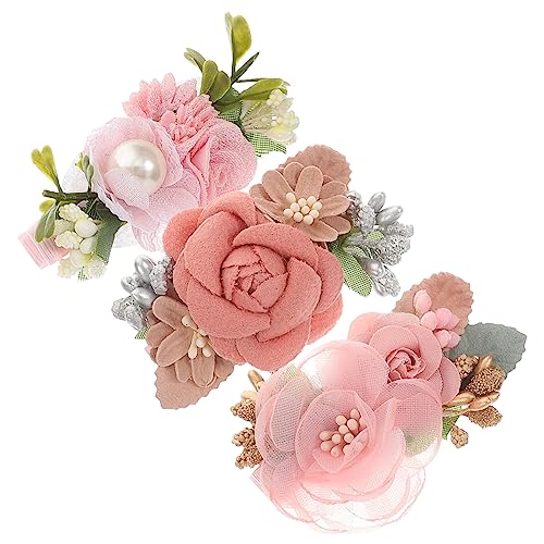 ORFOFE 3stücke Blumen-haarspange Floral Haarspange Für Kleinkinder Junge Mädchen Haarschmuck Haarspangen Für Junge Mädchen Zubehör Kleine Clips Clip Haar Schmuck von ORFOFE