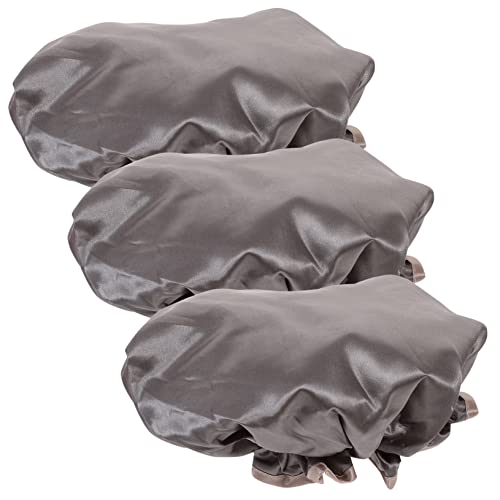 ORFOFE 3stücke Duschkappe Für Damen Frauen Badehaube Haar Schutzhülle Atmungsaktiv Wiederverwendbar Duschhut Hut Mit Elastischem Band Für Langes Locken Haar von ORFOFE