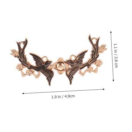 ORFOFE 4 Paare Retro Sweater Clip Metall Vintage Cape Clip Brosche mit Fabelvogel Motiv Zinklegierung Eleganter Umhang Strickjackenverschluss für Damen Wintermantel Dekoration von ORFOFE