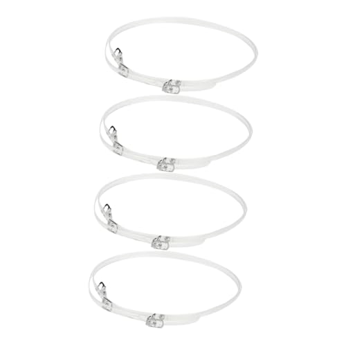 ORFOFE 4 Paare Transparente Elastische High Heel Schuhbänder mit Fixierschnalle Rutschfeste Anti löse Schnürsenkel Praktische und Dekorative Straps für Damen Pumps Einfach zu Befestigen von ORFOFE