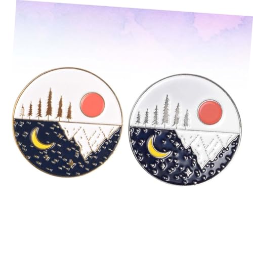 ORFOFE 4 STÜCKE Kreative Mond broschen aus Hochwertiger Legierung Stilvolle Anstecknadeln für Mädchen und Damen Modische Schmuck deko für Kleidung Taschen Schals und Hüte von ORFOFE