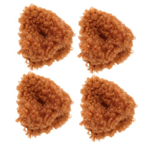 ORFOFE 4 STÜCKE Teiliges Flauschige Katzenohren Haarklammern für Damen Plüsch Haarklammer Süßes Design Kompakt Tragbar für Alltag Party Cosplay Frisur von ORFOFE