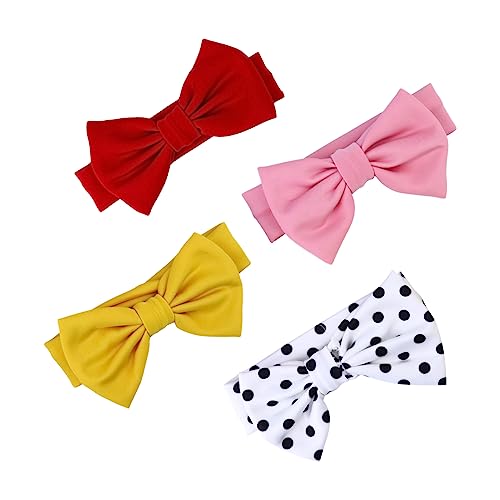 ORFOFE 4stücke Teiliges Mädchen Haarband Mit Schleife Weiche Elastische Kopfbedeckung Für Mädchen Und Kleinkinder Für Fotografie Geburtstagsfeiern Und Babygeschenke von ORFOFE