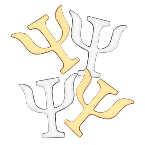 ORFOFE 4 Stück Psychologie Symbol Broschen Vintage Anstecknadeln aus Legierung Damen Kleid Schmuck Modisch Vielseitig für Kleidung Hochzeitsgast Accessoire in Gold Silber von ORFOFE