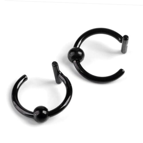 ORFOFE 4 Stück Teiliges C förmiges Nasenring Edelstahl Schwarz Stahlfarben Falsche Nase Nasenpiercing Stecker für Damen Hautfreundlich und Komfortabel zu Tragen von ORFOFE