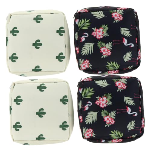 ORFOFE 4 Stück Teiliges Kleine Oxford Tasche mit Reißverschluss Hygienische Aufbewahrungstasche für Damenbinden Multifunktionaler Schlüsselbeutel Robust und Kompakt für Alltag und Reisen von ORFOFE