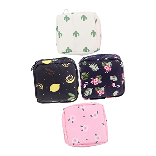 ORFOFE 4stücke Periodentasche Mit Großem Fassungsvermögen Beutel Für Menstruationsbinden Hygienebeutel Für Menstruation Lippenstift-wechselbeutel Taschen Für Damenbinden Im Freien Behälte von ORFOFE