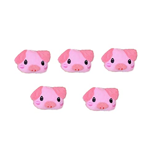 ORFOFE 5 Stück Niedliche Schweinchen Broschen aus Weichem Plüschmaterial Lustige Dekorative Anstecker als Glücksbringer und Witziges Accessoire für Damen von ORFOFE