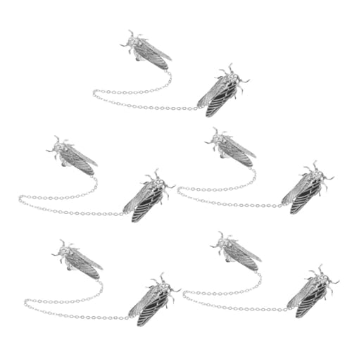 ORFOFE 5 Stück Teiliges Insekten-broschen Niedlicher Zikaden-troddelkette Leichter Metall-anstecker Vielseitige Hemd Reversbrosche für Damen und Herren Vintage Tier-accessoire von ORFOFE