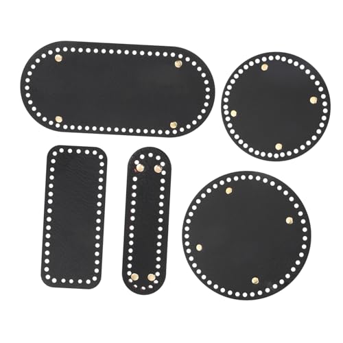 ORFOFE 5 Stück Teiliges PU Taschenboden Tasche Bodenformern Ovale Runde Formen DIY Häkeln Handgewebte Taschen Zubehör Strapazierfähige Bodeneinlagen für Schultertaschen Handtaschen von ORFOFE