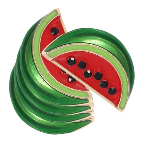 ORFOFE 5 Stück Wassermelonen Broschen Anstecknadeln aus Legierung Watermelon Lapel Clips für Damen Vielseitig Einsetzbar als Cardigan Clip für Alltag und Festlichkeiten von ORFOFE