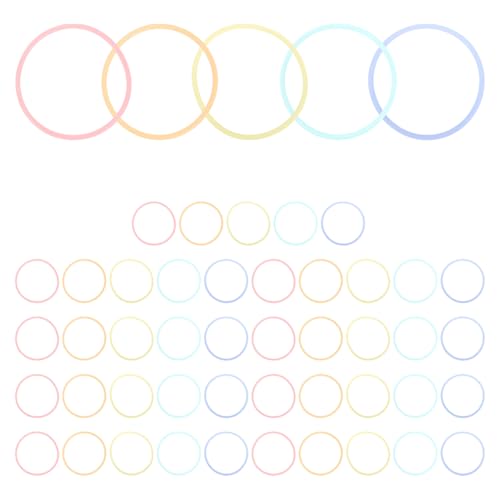 ORFOFE 50 Stück Bunte Elastische Silikon Haarbänder und Leuchtende Armbänder Sanft zu Haaren Hohe Elastizität Nachtleuchtend in Rot Blau Grün Gelb Orange Vielseitig für Party Outdoor von ORFOFE