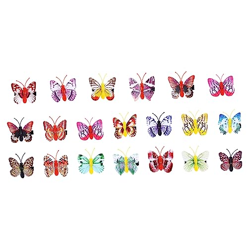 ORFOFE 50 Stück Teiliges Leuchtende Schmetterling Haarnadeln für Mädchen Bunte Haarspangen aus Hochwertigem Material Komfortabel Vielseitig als Haar Kleidungsaccessoire Geschenk für von ORFOFE