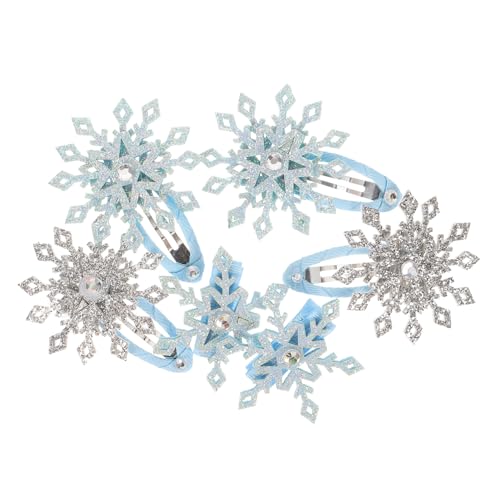 ORFOFE 6 Stck Teiliges Schneeflocken Haarclips für Kleine Mädchen Sichere Materialien Rutschfestes Design Süßer Haarschmuck für Partys Geburtstage und Alltag Dekorative Haarklammern von ORFOFE