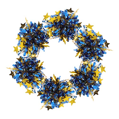 ORFOFE 6 Stück Teiliges Cheerleading Pompons Leuchtend Metallische Handblumen mit Elastischem Armband Wiederverwendbar Abriebfest für Erwachsene bei Sport Tanzveranstaltungen von ORFOFE