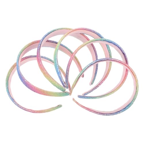 ORFOFE 6 Stück Teiliges Glitzer Stirnbänder für Mädchen Farbige Haarreifen mit Hohem Kopfdesign Funkelndes Pailletten Accessoire für Geburtstag Alltag und Besondere Anlässe von ORFOFE