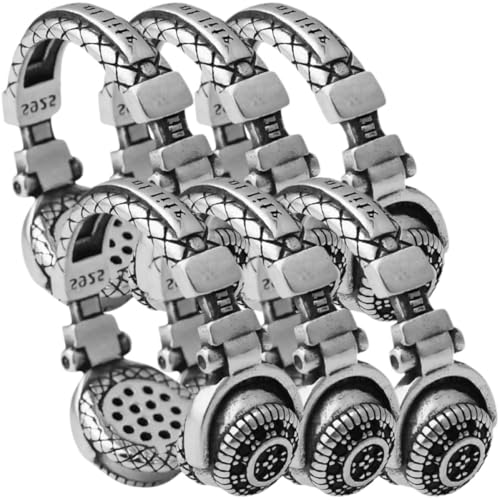 ORFOFE 6 Stück Teiliges Offene Punk Ringe Herren Damen Kopfhörer Design Legierung Finger Schmuck Trendiger Accessoire für Alltag und Party von ORFOFE