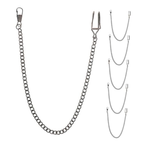ORFOFE 6 Stück Teiliges Taschenuhrenketten-Set aus Robustem Metalllegierung Kratzfest und Stilvoll Vielseitig Kompatibel für Herren für Formelle Anlässe Business und Geschenke von ORFOFE