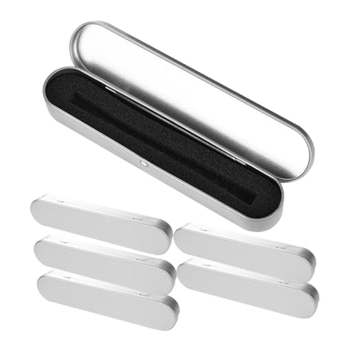 ORFOFE 6 Stück Teiliges Tragbare Metall stifteboxen aus Hochwertigem Weißblech Kompakte Federmäppchen mit Klappdeckel Robust für Schüler Lehrer und Büro zur Organisation von Stiften und von ORFOFE