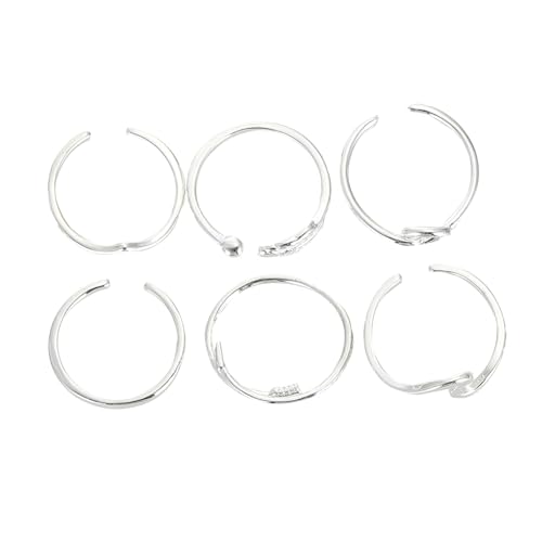ORFOFE 6 Stück Teiliges Verstellbares Offenes Ring aus Stilvolle Damen Finger Schmuck Ringe Einzigartige Knöchel Zehenringe Modische Accessoires für Frauen Modische Öffnung für Komfort von ORFOFE