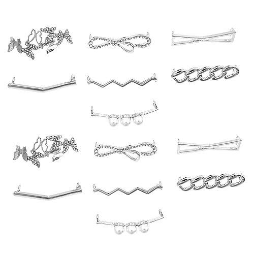 ORFOFE 7 Paare Metall Schuh Schnürsenkel Schnallen mit Strass Perlen Kreative Schuhdeko für Damen Verschluss für Sneaker und Alltagsschuh von ORFOFE