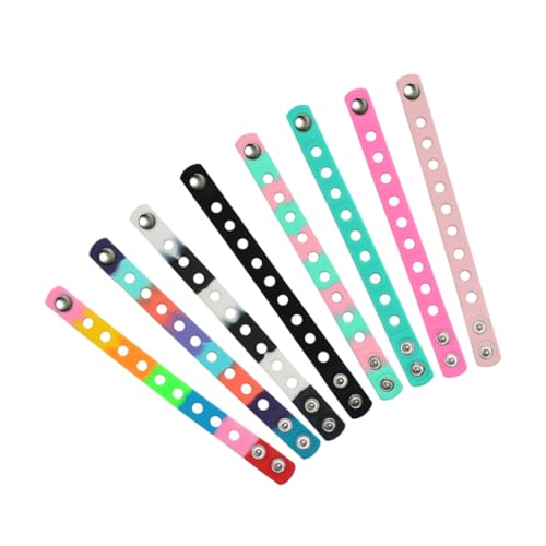ORFOFE 8 Stück Teiliges Silikonarmband Verstellbare Bunte Festival armbänder Elastische Verschleißfeste Party Sport wristbands Geschenk für Familie Freunde von ORFOFE