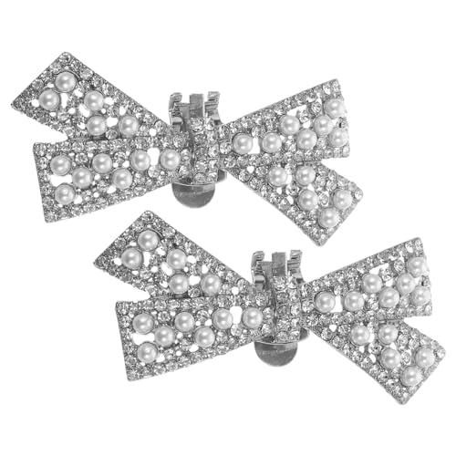 ORFOFE Abnehmbare Schleifen Schuhclips Brautschuh Schmuck Hochzeitsschuh Dekoration Damen Elegant Wiederverwendbar Stilvoll Zubehör für Braut Mädchen Party von ORFOFE