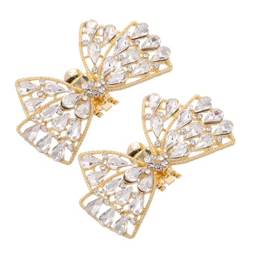 ORFOFE Abnehmbare Strass Schleifen Schuhclips Elegante Glitzer Schuhschnallen für Damen Pumps Hochzeit Party Schuhschmuck Modische Schuh Buckle Accessoires von ORFOFE