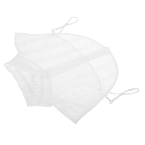 ORFOFE Abnehmbarer Damen Fake Kragen aus Weicher Baumwolle mit Modischem Rüschenabschluss Vielseitiger Einsteckkragen für Herbst und Winter Komfortabler Blusenkragen zur Outfit von ORFOFE