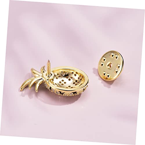 ORFOFE Anstecknadel Anstecker mit Zirkonia Ananas Design Langlebige Kupferlegierung Modisches Accessoire für Damen und Herren Vielseitig Kombinierbar zu Formeller Kleidung und von ORFOFE