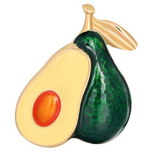 ORFOFE Avocado Brosche Anstecknadel Damen Leichtes Kostümschmuck Pin für Kleidung Taschen Rucksack Fruchtmotiv Minimalistischer Modeschmuck für Frauen Mädchen von ORFOFE