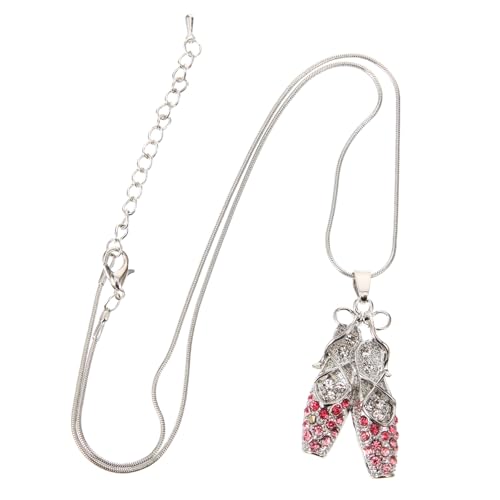 ORFOFE Ballerina Halskette mit Anhänger Leichte Funkelnde Clavicle Chain für Damen Eleganter Schmuck für Geburtstag Valentinstag Perfektes Tanzen und Alltag von ORFOFE