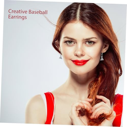 ORFOFE Baseball Ohrhänger Damen Kugelschläger Design Sportliche Hängende Ohrringe Eleganter Ohrschmuck Für Alltag und Party von ORFOFE