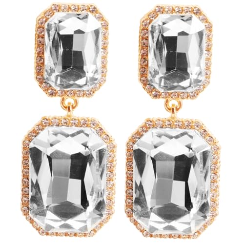 ORFOFE Bling Ohrringe Damen Geometrisch Hängend mit Glasstein Retro Stil Elegant Funkelnd Schmuck für Frauen Valentinstag Muttertag von ORFOFE
