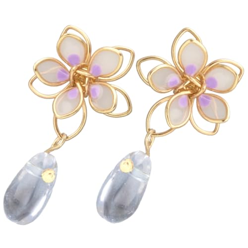 ORFOFE Blumen Ohrringe Damen Boho Stil Leichte Dangle Ohrstecker mit Blütenblatt Design Trendige Statement Ohrhänger für Alltag und Party von ORFOFE