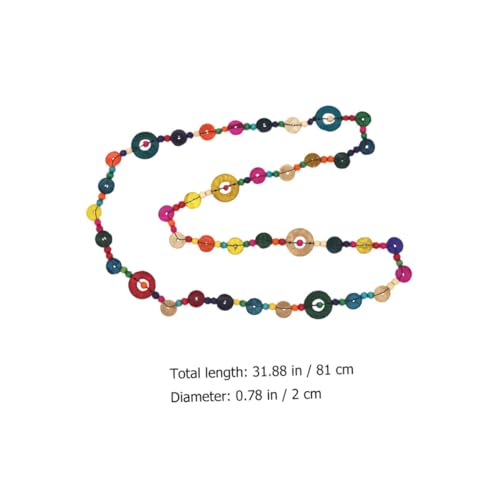 ORFOFE Bohemian Retro Halskette Damen Lang Holzperlen Anhänger Vintage Stil Schmuck Geschenk für Alltag und Party von ORFOFE