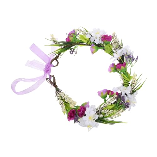 ORFOFE Boho Blumenkranz Haarreif mit Realistischen Künstlichen Blumen Floraler Haarschmuck für Frauen Brautjungfern Blumenmädchen für Hochzeit Strandurlaub Festival und Fotoshooting von ORFOFE