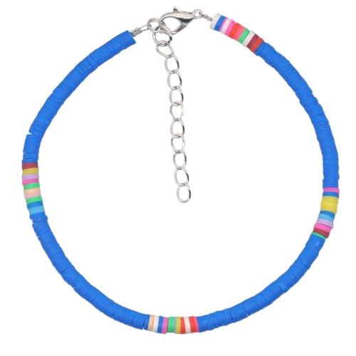 ORFOFE Boho Fußkette Damen Polymer Clay Fußschmuck Verstellbar DIY Freundschafts Fußkettchen Schmuck für Mädchen Strand Sommer Accessoire von ORFOFE