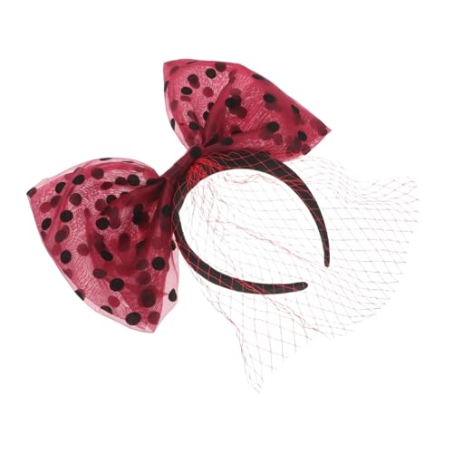 ORFOFE Bow Haarband für Mädchen Leichtes Tüll Stirnband mit Elegantem Schleifendesign und Hohem Kroneneffekt Gepunktete Verzierung Modisch für Alltag Partys und Themenanlässe Damen von ORFOFE