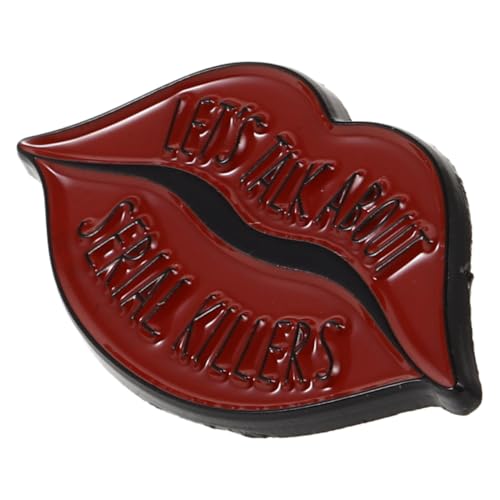 ORFOFE Brosche für Frauen Rote Lippen Design Anstecknadel Eleganter Schmuck für Partys und Besondere Anlässe für Kleider Schals und Pullover Einfache Anwendung und Sicherer Halt von ORFOFE